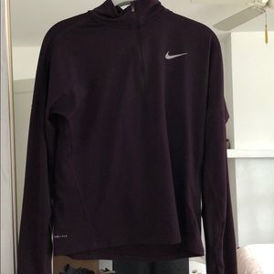 Nike Running Purple Dri-fit quarter zip
